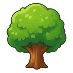 A tree, one of the picture tiles on the board